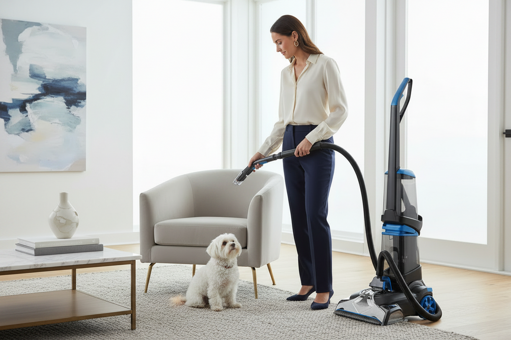 Air-Way Carpet Extractor / Scrubber with Upholstery Tool & Hose